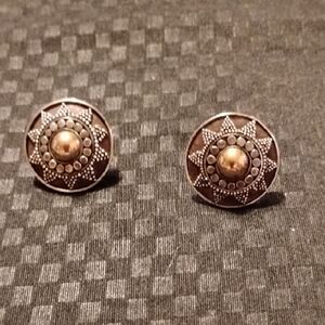 Vintage .925 Sterling Silver Starburst Earrings